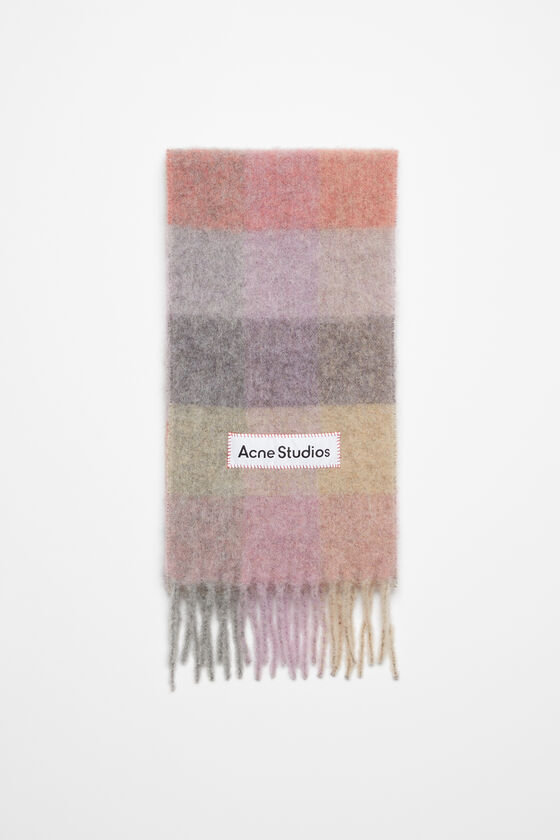 (image for) Smooth Mohair checked scarf